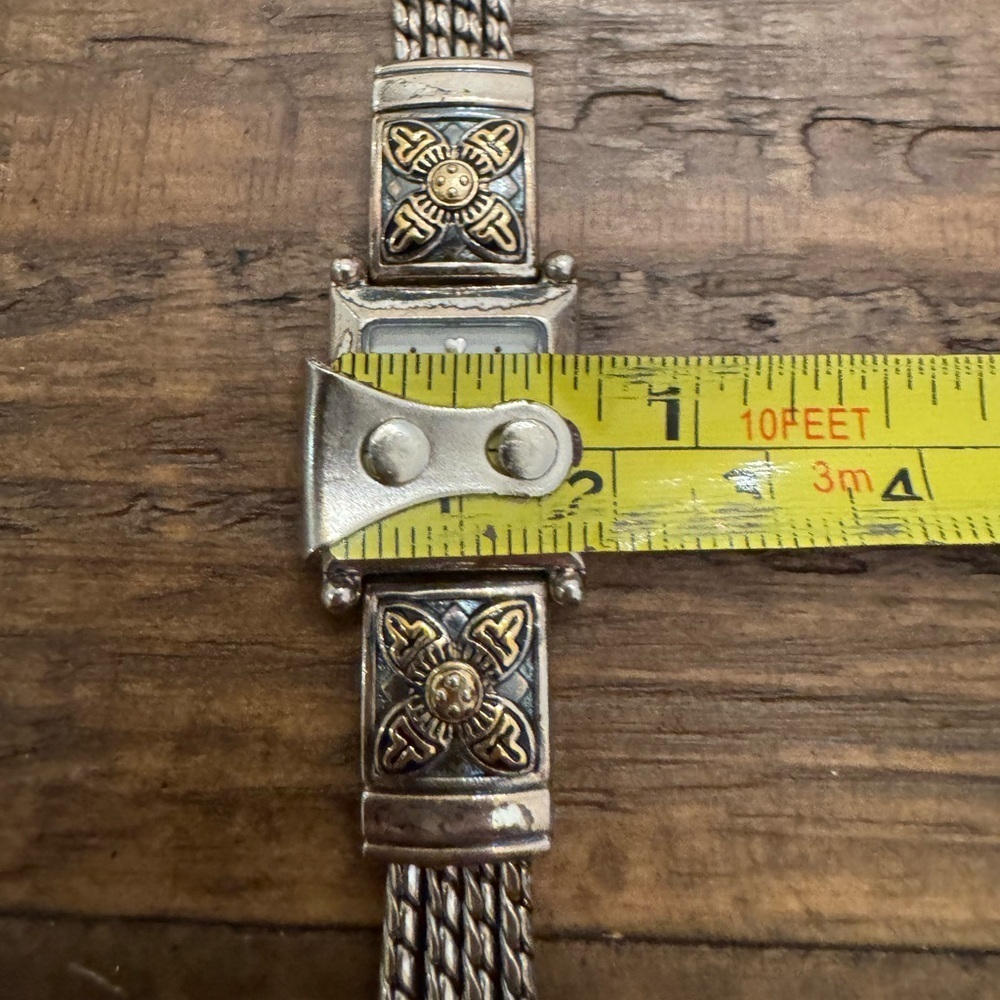 Brighton Monroe 1990s Watch: Two-Tone Celtic Heart Toggle Bracelet Watch - Picture 13 of 14